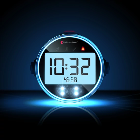 Visit Alarm Clock kijelző ikonokkal hallássérülteknek: telefonhívás, ajtócsengő, babamonitor, füstérzékelő